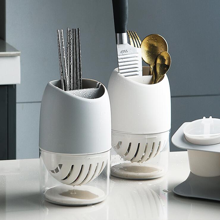 Premium Self-draining Utensils Storage Rack