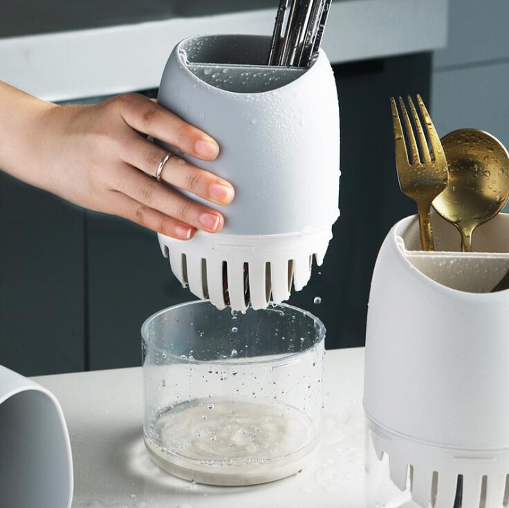 Premium Self-draining Utensils Storage Rack